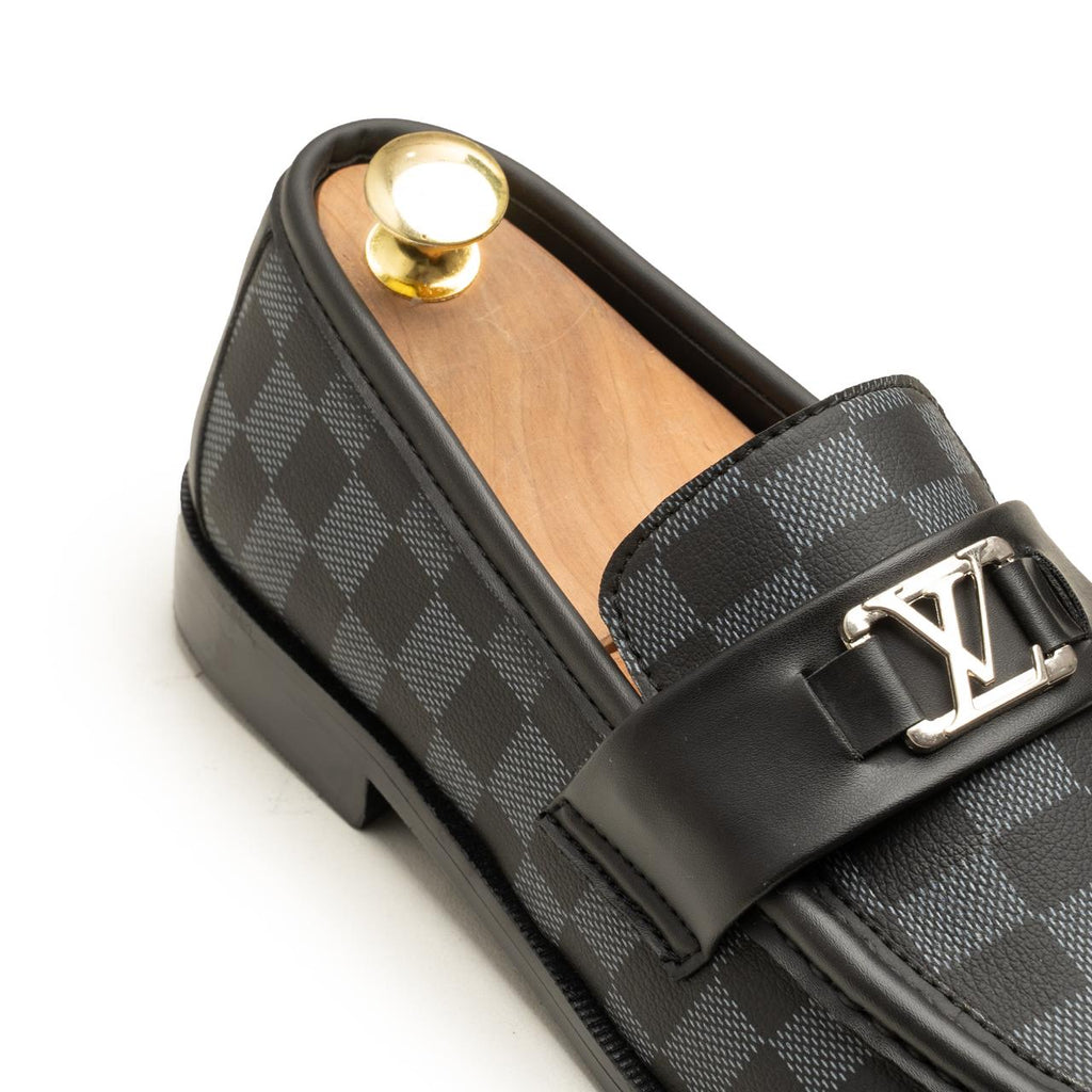 LV Check Loafers Black
