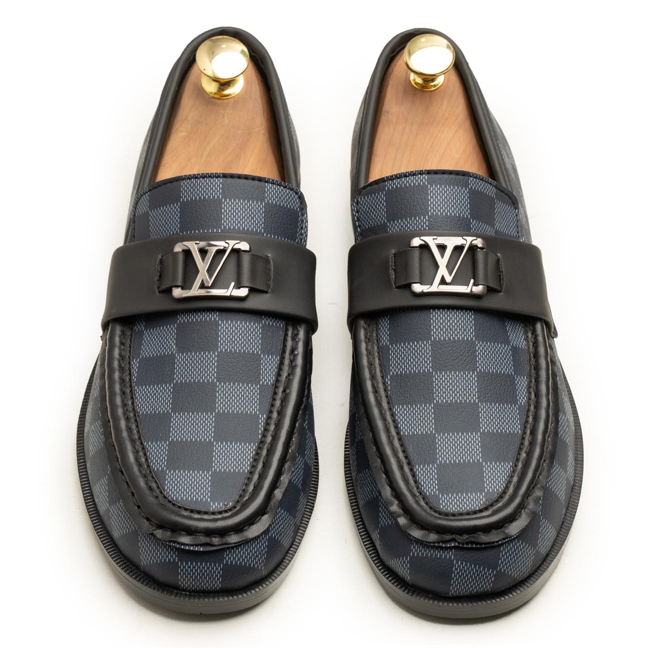 LV Check Loafers Blue