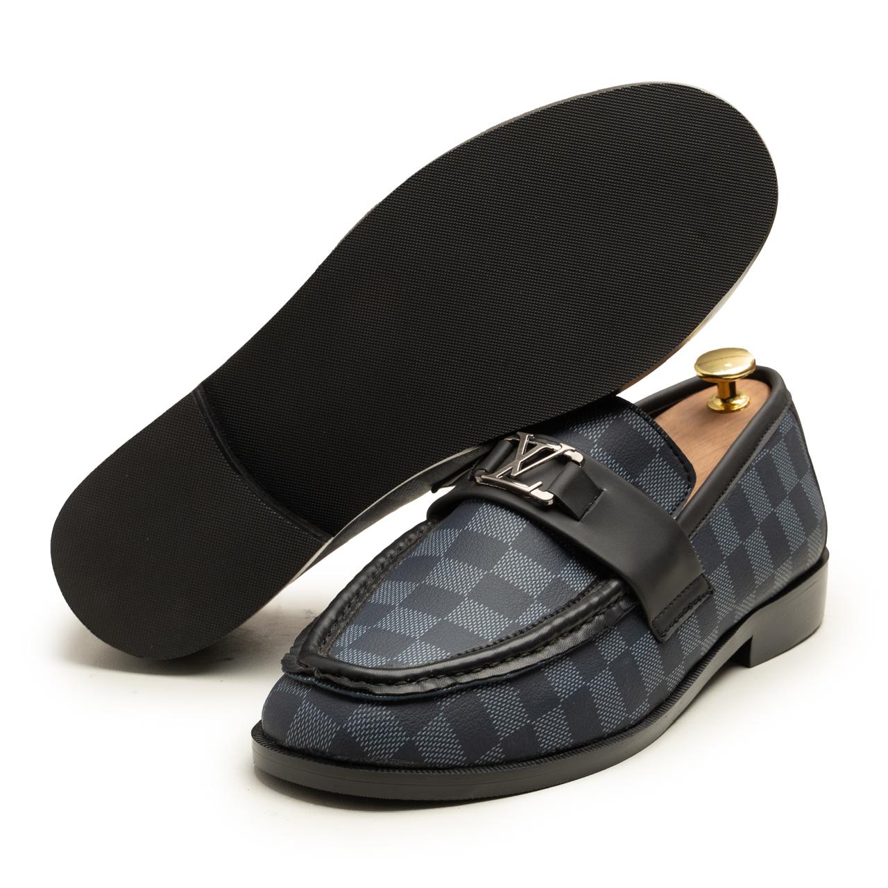 LV Check Loafers Blue