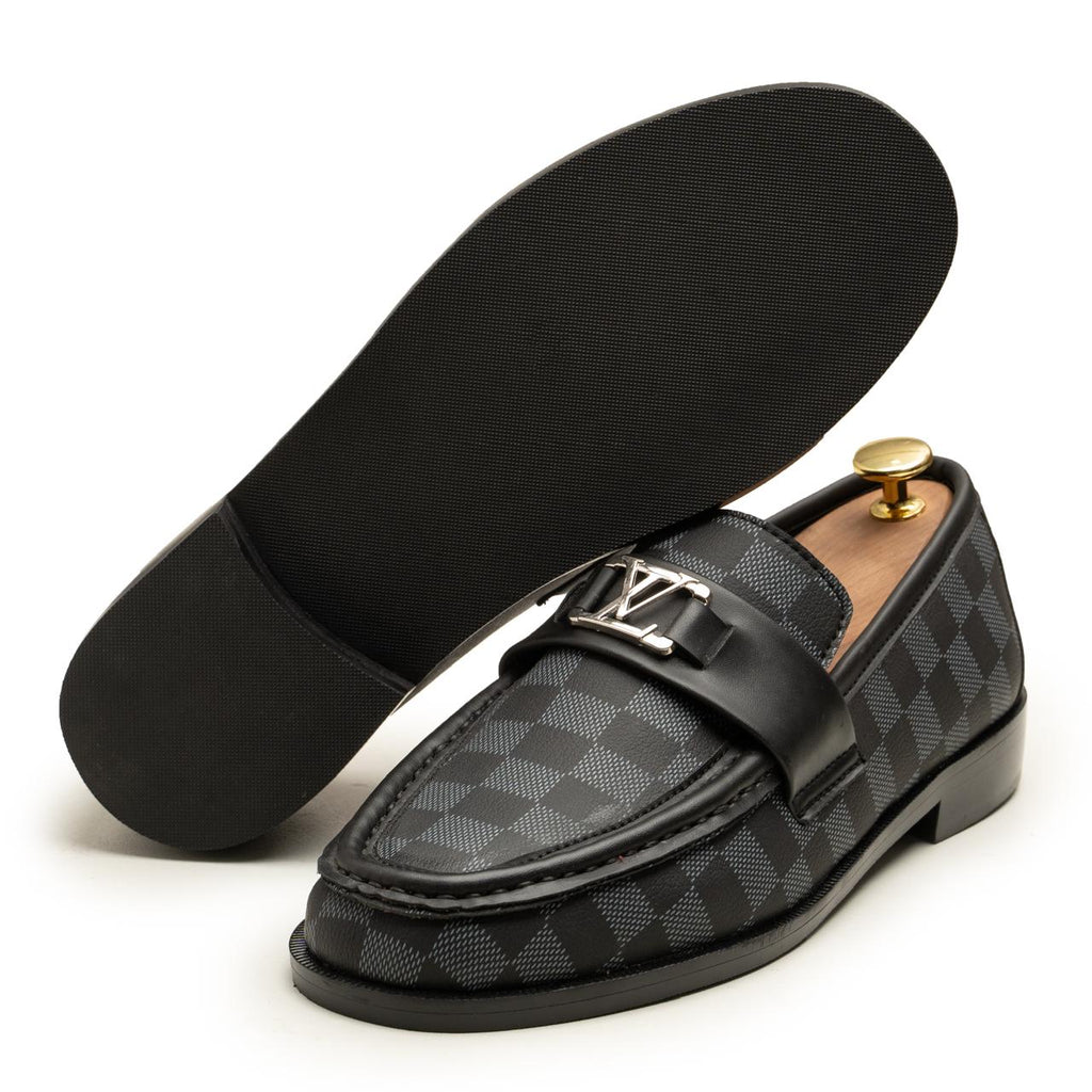 LV Check Loafers Black