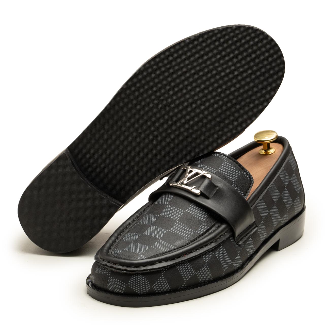 LV Check Loafers Black